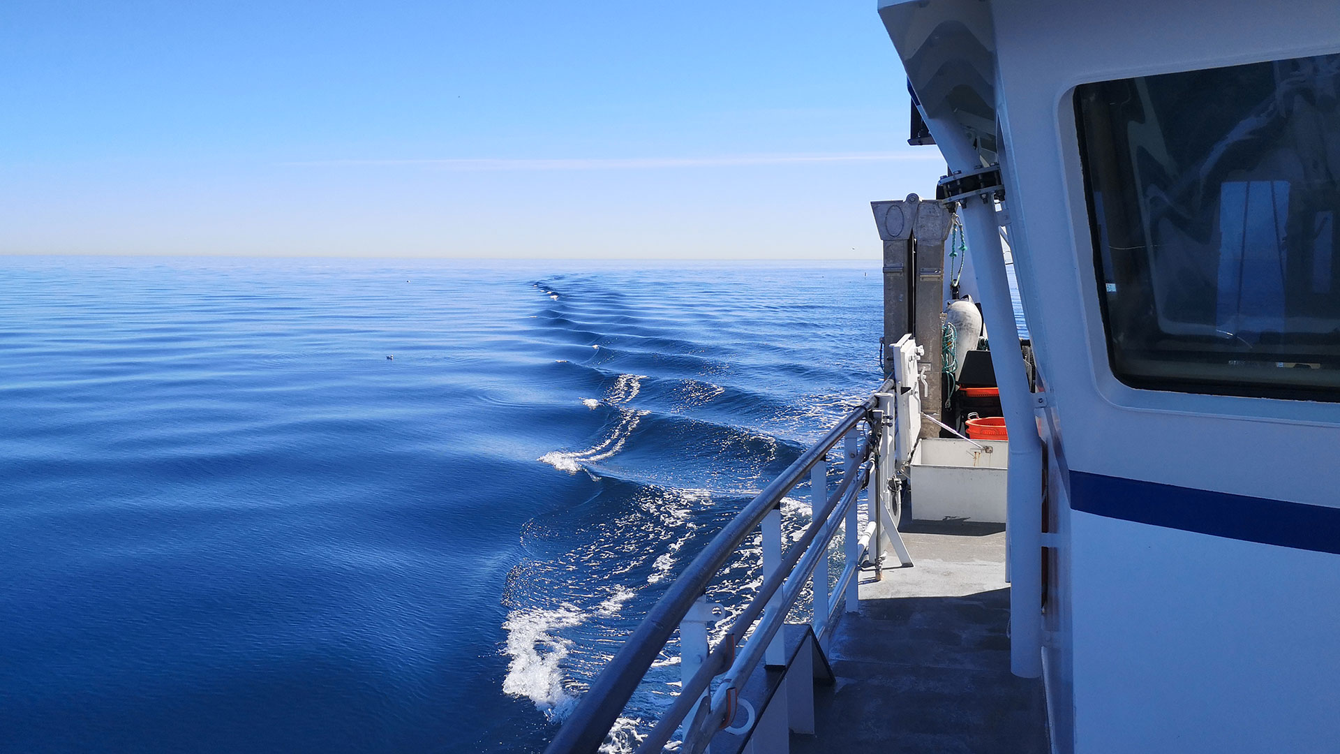 The research vessel Havfisken at sea