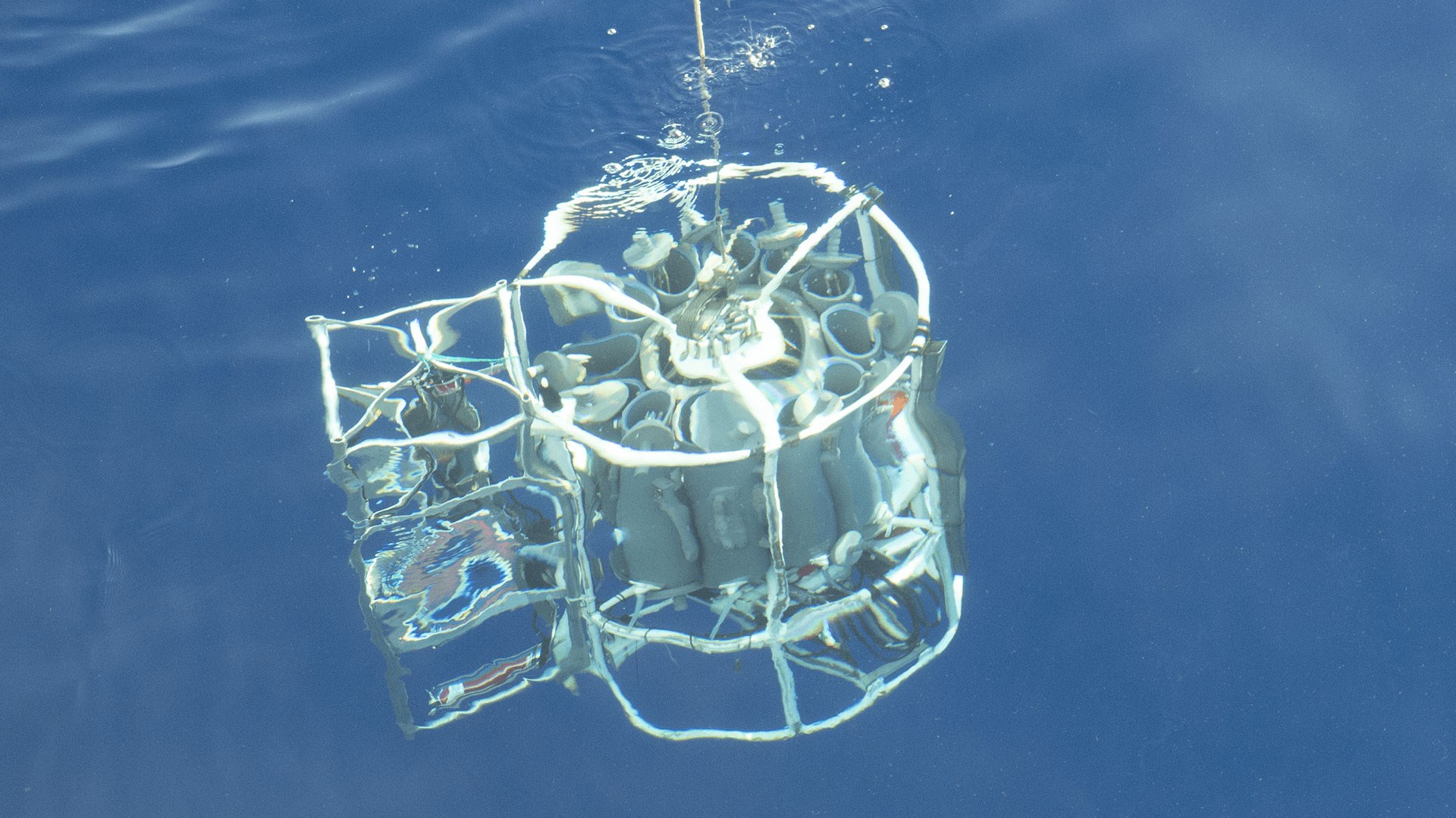 CTD is deployed into the sea